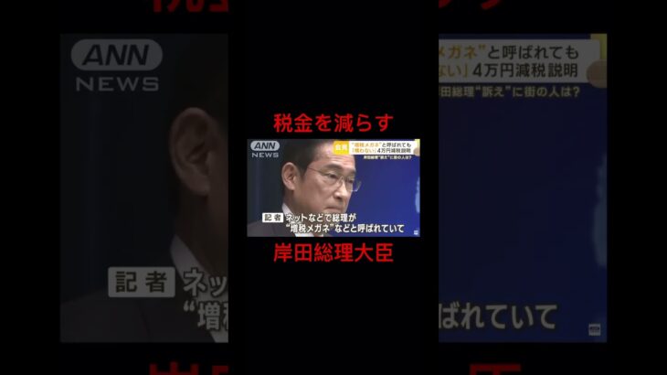 岸田総理大臣は税金を減らそうとしている！！