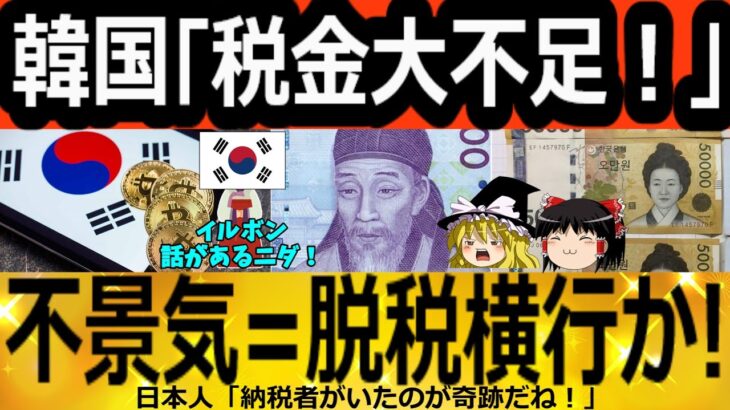 【ゆっくり解説】韓国「税金無い！」バブル崩壊＝脱税横行か！？　韓国ゆっくり解説（爆）