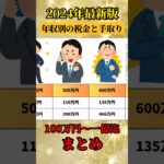 【2024年版】年収別の税金と手取り！衝撃ランキング #shorts #お金