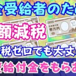 【定額減税】所得税3万円、住民税1万円の計４万円減税/税金を納めていなくても大丈夫!/調整給付金がもらえる（動画内で解説）