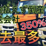 運送事業者350％増加！税金払えず倒産する会社が約3倍【過去最多】