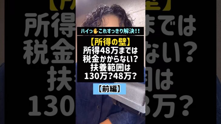 【所得の壁】所得48万までは税金かからない？扶養範囲は130万？48万？(前編)#所得の壁#税金#扶養#個人事業主#130万の壁#経費#Shorts#TikTok#税理士