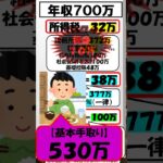 【年収７００万】扶養控除を使うと？手取りは？税金は？#年収700万#扶養控除