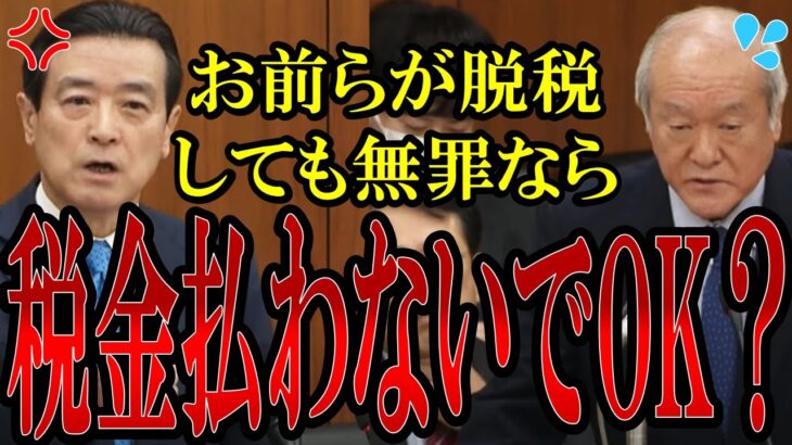 【ブチギレ】お前らが無罪なら国民も税金払わないぞ！と江田議員が大臣を大論破！財務省鈴木大臣は言葉を失う…【#国会中継 】【#立憲民主党 】【#税金 】