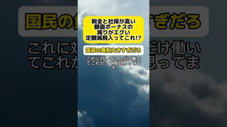 【物議】税金と社保が高い！額面ボーナスの減りがエグい…定額減税入ってこれ！？ #時事 #定額減税 #ボーナス