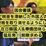 国会審議「税金を滞納した外国人の永住資格を取り消せるようにしよう」→ 在日韓国人&華僑団体らが猛反発！ 削除求める