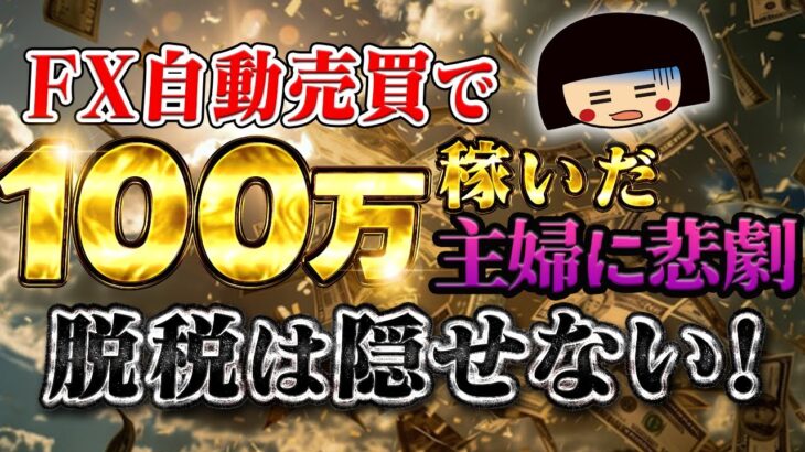 【海外FXの税金】主婦が100万稼いで歓喜するも、まさかの事態！FX自動売買の利益にも税金はかかります・MT4・EA