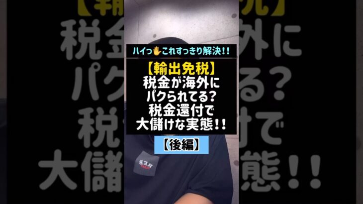 【輸出免税】税金が海外にパクられてる？税金還付で大儲けな実態！！(後編)#輸出免税#免税#税金#税金還付#違法#消費税#Shorts#TikTok#税理士