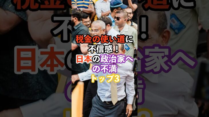 税金の使い道に不信感！日本の政治家への不満トップスリー#税金#日本#海外の反応#雑学#shorts