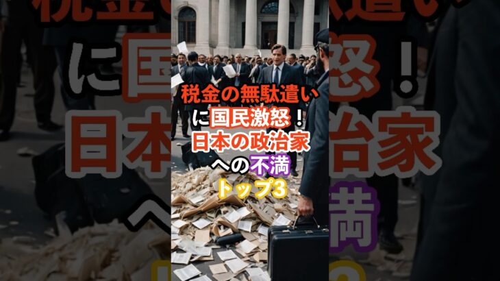 税金の無駄遣いに国民激怒！日本の政治家への不満トップスリー#税金#日本#海外の反応#雑学#shortsyoutube