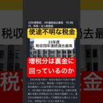 使途不明な税金。増税分は裏金に回っているのか