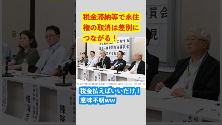 税金等の滞納で永住権取消は差別につながる #永住権 #外国人 #入管法 #ひろゆき #税金 #滞納