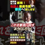 【都民税・法人税減税！外国人優遇予算を回します！】 #田母神俊雄