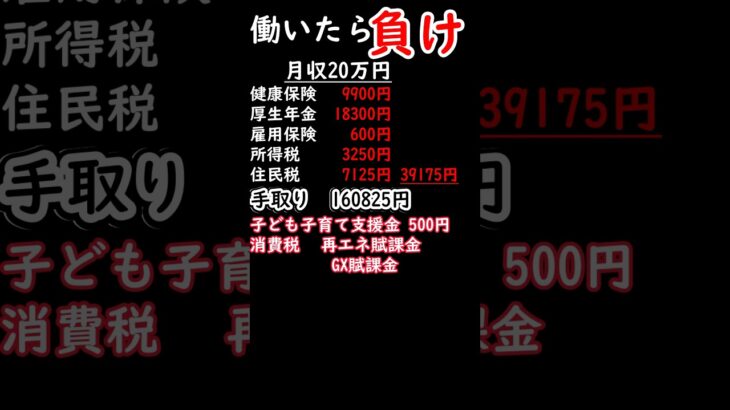 【日本の税制】働いたら負け#税金下げろ規制を無くせ