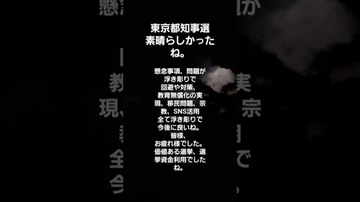 選挙、素晴らしかった#東京都知事選 #選挙 #教育 #税金 #移民