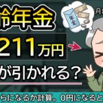 老齢年金211万のときに引かれる税金や保険料はいくら？