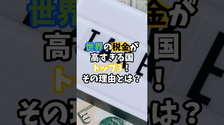 世界の税金が高すぎる国トップ3その理由とは？！#世界#税金