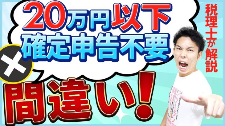 第6回 副業の利益が20万円以下だと確定申告はしなくていいの？…税理士が解説【税金で🉐をする #6】