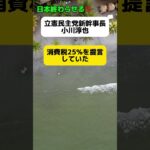 【絶望】立憲民主党新幹事長、小川淳也「消費税25％」を提言 #shorts