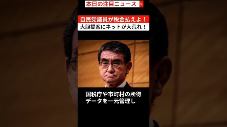 自民党議員が税金払えよ！大胆提案にネットが大荒れ！【本日の注目ニュース】#shorts