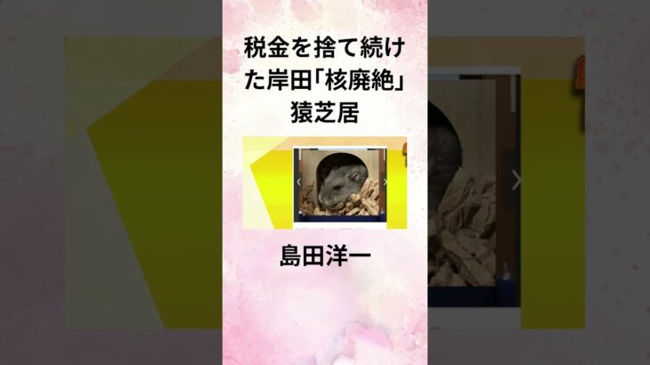 島田洋一《税金を捨て続けた岸田｢核廃絶」猿芝居》