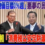 石破首相「消費税は安定財源」の誤り・立憲「物価目標0％超」で悪夢の民主党へ村上尚己のマーケットニュース　大橋ひろこ【チャンネルくらら】