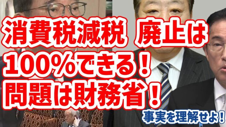 消費税減税・廃止は100％できる！問題は財務省！キシキン解説