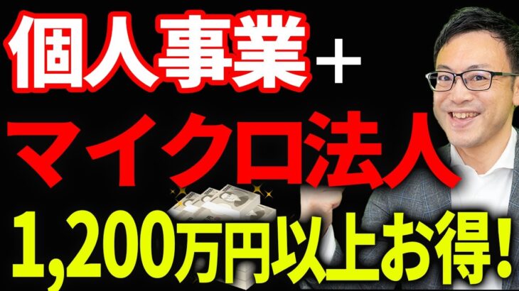 【知らない人多すぎ・・・】個人事業とマイクロ法人の両方を持って1200万以上節税する方法について税理士が解説します