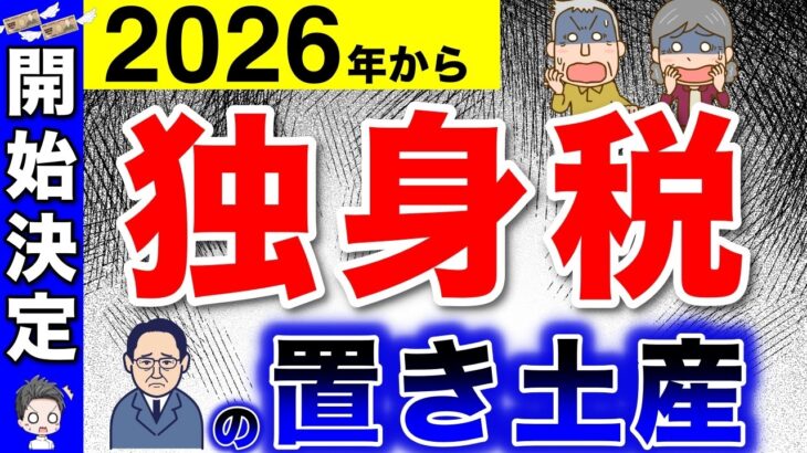 【大増税】2026年4月から独身税が開始！国民の9割が増税の対象に！1万円の負担増！制度の基本や背景を解説【会社員/年金生活者/子供子育て支援金】