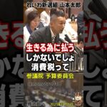 不景気の時には財源が減る、でも消費税だったら財源が減らない、これ一番やっちゃいけない税金なんです　国民から無理やり搾り取ってるのが消費税。30不況が続く現況が消費税　れいわ新選組 山本太郎代表が言及