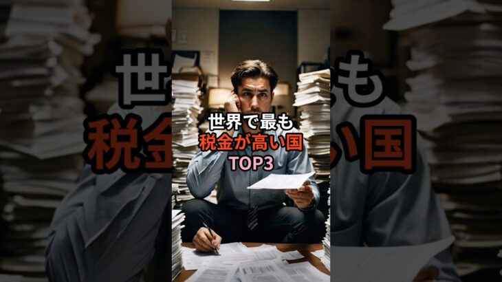 世界で最も税金が高い国TOP3#役立つ雑学 #1分雑学 #税金高すぎ #shortsvideo #shorts