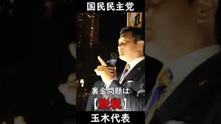 【衆議院選挙】国民民主党　争点は【税金問題】裏金は《脱税》