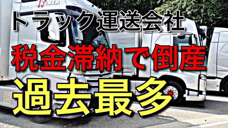 トラック運送会社は大丈夫か【税金払えず倒産に追い込まれる】中小企業が金無いピンチ