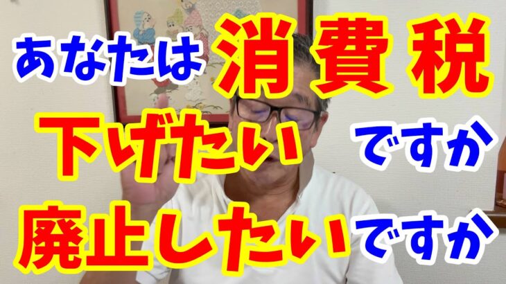 消費税！あなたは下げてほしいですか？廃止してほしいですか？