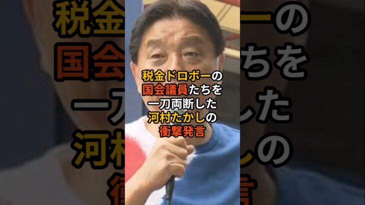 税金ドロボーの国会議員たちを一刀両断した河村たかしの衝撃発言 #政治 #雑学