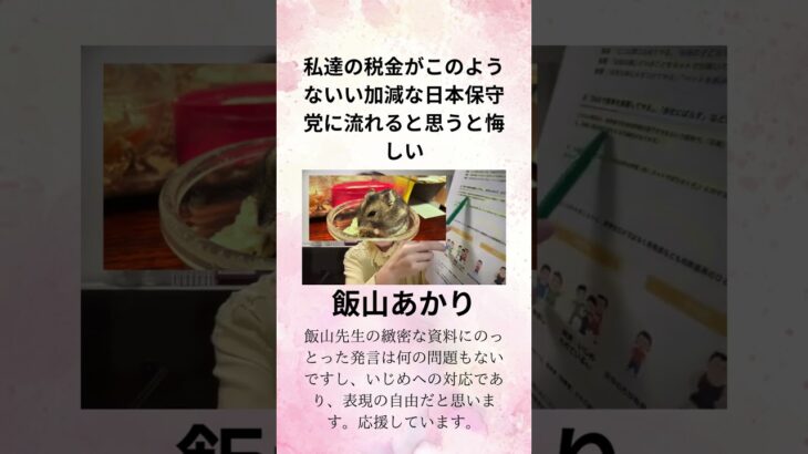 飯山あかり【私達の税金がこのようないい加減な日本保守党に流れると思うと悔しい】