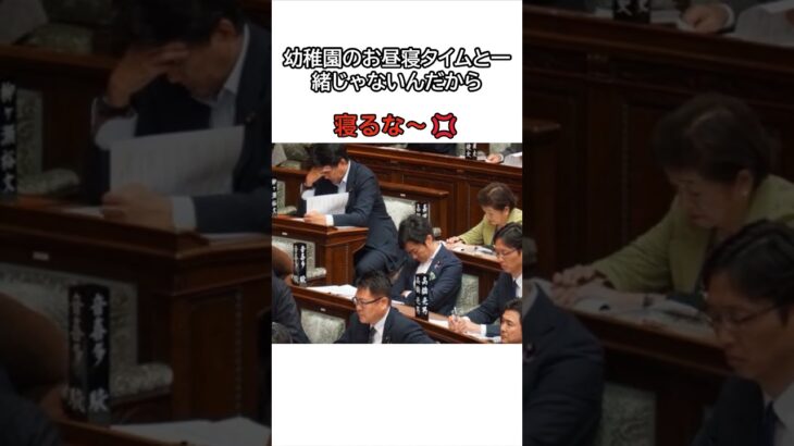 国会議員が居眠りし税金で給料もらってこの態度がXで話題になっている！　#shorts #雑学 #ニュース #政治