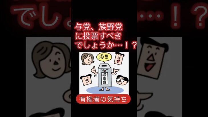 与党、野党いったいどこに投票すべき？税金高い。助けてほしい