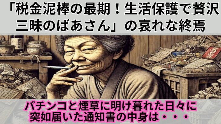 【スカッと】税金泥棒の最期！生活保護で贅沢三昧のばーさんの哀れな終焉