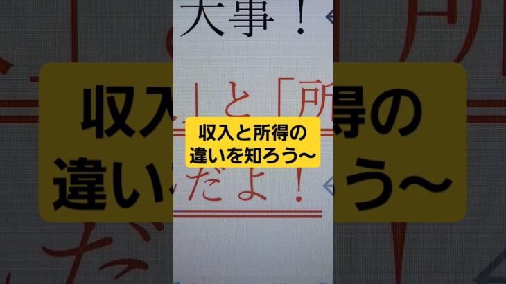 #初心者向けの税金の話#所得と収入の違い