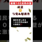 103万円の壁 税金の壁⁈ #国民負担 #減税 #shorts