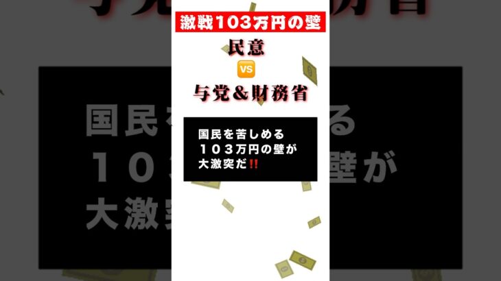 103万円の壁 税金の壁⁈ #国民負担 #減税 #shorts