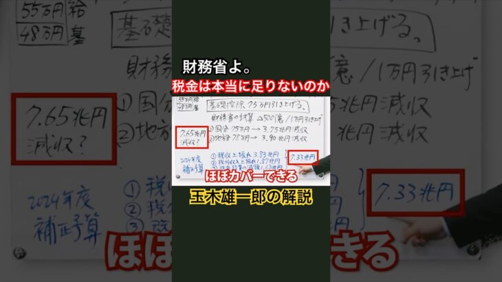 税金が余っている?本当にお金が足りないの? #国民民主党 #玉木雄一郎 #103万円の壁 #shorts #tax