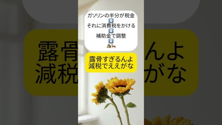 【批判】ガソリン半分が税金、それに消費税をかける、補助金で調整 #shorts