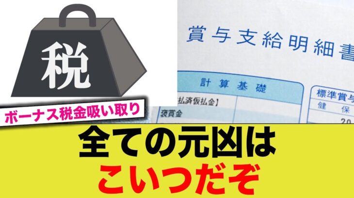 ボーナス税金搾取…こいつが全部おかしくした