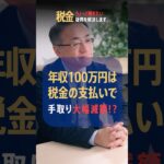 年収100万円の税金の支払い額は!?