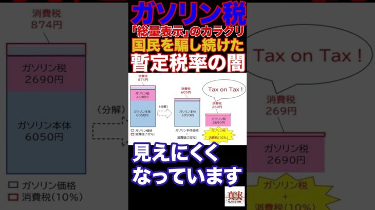 「総量表示」で国民から多額の税金を搾取 #政治 #国民民主党 #玉木雄一郎 #103万円の壁 #教養 #所得税#tax #暫定税率#ガゾリン税