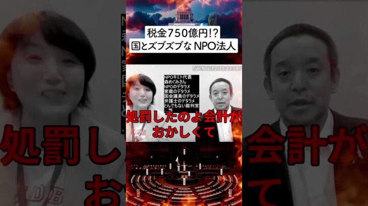 【税金750億】国とズブズブのNPO  NHK党 浜田聡議員が声を大にして憂う大問題【それでも委託する省庁はおかしいｗ】