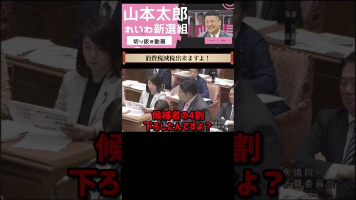 消費税減税が出来ないという人は〇〇です#れいわ新選組 #自民党 #消費税 #財務省 #shorts
