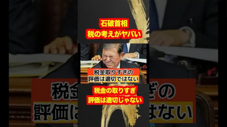 【石破首相】税金取りすぎの評価は適切ではない！そして厚生年金保険料増税へ！#shotrs